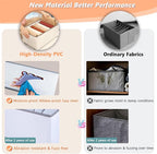 6 Pack Wardrobe Closet Organizer and Storage for Clothes - 7 Grids Foldable Drawer Dividers Organizers for Jeans | Pants | Shirts | Leggings, Stackable Clothing Bins for Closets Organization