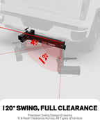 Young 250 lbs Heavy Duty Swing Away Hitch Adapter for Bike Rack & Cargo Carrier, Pre-Assembled 2" Hitch Extender