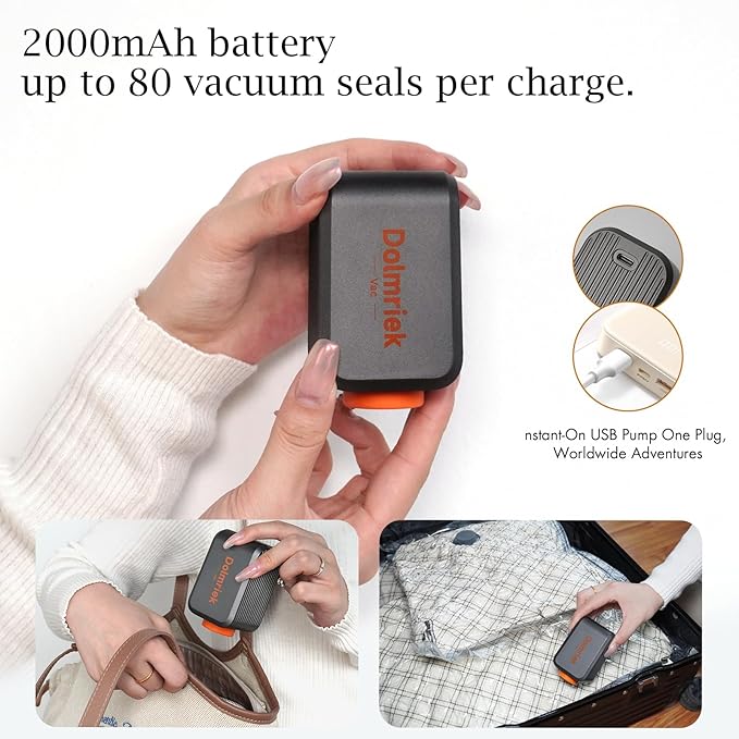 Travel Vacuum Storage Bags with USB Electric Pump, 12 Pack Compression Seal Bags for Luggage and Suitcase, Space Saver for Clothes and Clothing
