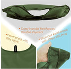 BeeGreen Dark Green Reusable Grocery Bags Bulk 10 Packs, Kitchen Reusable Shopping Bags 50LBS Large, Machine Washable Durable, Easily Foldable with a Storage Bag
