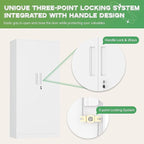 INTERGREAT Metal Storage Cabinet, 72" H Lockable Steel Cabinets with Locking Doors, Storage Locker with Adjustable Shelves for Office, Home, Garage, Gym, School (White)