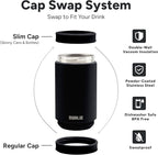 DUALIE 3 in 1 Insulated Can Cooler - 15+ Colors - Universal Size for 12 oz Cans, Slim Cans, and Bottles