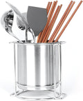 IMEEA Cutlery Holder SUS304 Stainless Steel, Utensil Drying Cup for Forks, Spoons, Knives and Chopsticks, Small Countertop Flatware Organizer