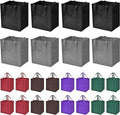 JERIA 24-Pack Reusable Grocery Bags，Large Washable Foldable Shopping Bags，Heavy Duty Tote Bags with Reinforced Handles