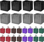 JERIA 24-Pack Reusable Grocery Bags，Large Washable Foldable Shopping Bags，Heavy Duty Tote Bags with Reinforced Handles