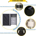 Shelf Cover Wire Rack Shelving Cover 48X24X72,The Two-Way Zipper Design can be Opened up, Down, or All for Easy Access (No Shelves,Black)