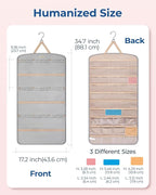 BAGSMART Hanging Jewelry Organizer, Necklace Holder Anti-tangle Earrings Rings Hanger with Pockets Hang on Closet, Wall, Door,1 Piece, Extra Large Grey