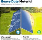 Quictent 10x20 ft Heavy Duty Car Canopy Galvanized Frame Carport Outdoor Party Tent Boat Shelter with 3 Reinforced Steel Cables - Blue
