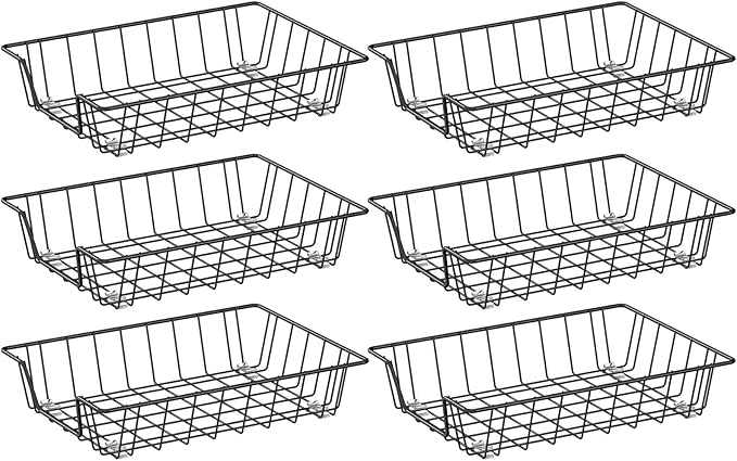 Letter Desk Tray Organizer, A4 File Tray Magazine Files Storage Basket Organizer Bin (6)