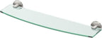 Gatco 4676 Reveal Tempered Curved Glass Shelf, 20.13" W X 5.40" D, Satin Nickel