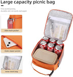 Lunch box Lunch bag for men women Insulated Lunchbox Lunch bags for Work Picnic Travel (Orange)