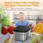 𝟐𝟎𝟐𝟔 𝐔𝐩𝐠𝐫𝐚𝐝𝐞𝐝 Cordless Heated Lunch Box, 6 Cups Rechargeable Electric Lunch Box with Ice Crystal Box & Insulated Bag, 24 Hours Scheduled Self Heating Food Warmer for Men Women