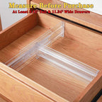 4 Pcs Drawer Dividers for Clothes, 3.15" High 11.34"-19.69" Adjustable Expandable Dresser Drawer Organizer, Clear Plastic Separators for Dresser, Baby Clothing (4, clear)