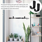 BESPORTBLE Ski Pole Holder Wall Mount for Fishing Poles and Hockey Stick Storage Functional Hanging Racks for Trekking 2 Pairs Compact 2.48X1.37X1.02In Space Saving Garage and Home Organiz
