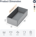 DIMJ Drawer Organizer Clothes - Underwear Organizer Small Sock Organizer Closet Organizers and Storage Box Dresser Drawer Dividers for Baby Clothes,Bra,Socks, Belt, Tie, Set of 6,Grey