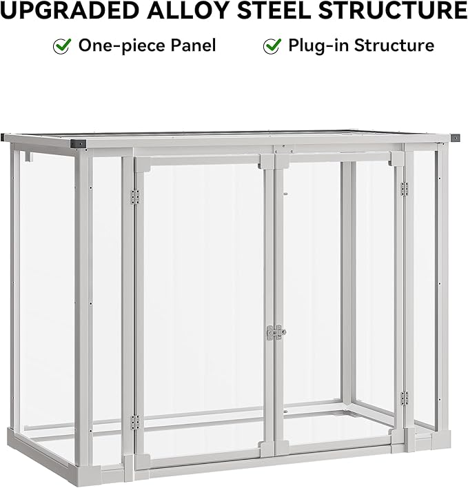 DWVO 41 Cu.ft Outdoor Storage Shed, 4.7x2.5 FT Horizontal Resin Tool Shed with Hydraulic Gas Rod and 3 Locks for Garden, Trash Cans, All-Weather Outdoor Storage, Lockable, Gray