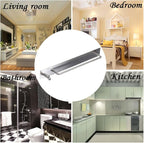 Sumnacon Towel Bar Rack with Hook, 13.38 Inch 3M Self Adhesive Stainless Steel Towel Holder Organizer for Bathroom Kitchen Bedroom, Brushed Finish (Towel Rack with Hook)