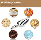 12 Oz 304 Stainless Steel Ice Scoop for Freezer & Ice Machine – Heavy Duty Metal Scooper, Dishwasher Safe, Multi-Purpose for Kitchen, Bar, Party, Wedding (Ice, Flour, Dry Goods)