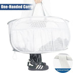 Collapsible Laundry Baskets, Upgrade Pop Up Laundry Hamper with Convenient Bags, Foldable Laundry Basket Mesh Light Weight, Easy to Carry Clothes Hampers for Laundry, Dorm, Toys, Travel White