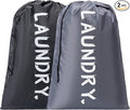 2 Pack XL Travel Laundry Bag, Machine Washable Dirty Clothes Organizer with Drawstring,Large Enough to Hold 4 Loads of Laundry, Easy Fit a Laundry Hamper or Basket Travel Essentials 24" x 36"