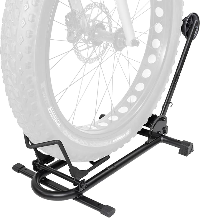 BikeHand Bicycle Floor Parking Rack Stand - for Mountain MTB & Road Bikes Indoor Outdoor Garage Storage - Fat Bike
