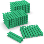 100 Pack Clothes Pins Wooden 2.9 Inch, Clothespins Wood Colorful Clothing Pins for Crafts Classroom Pictures Green