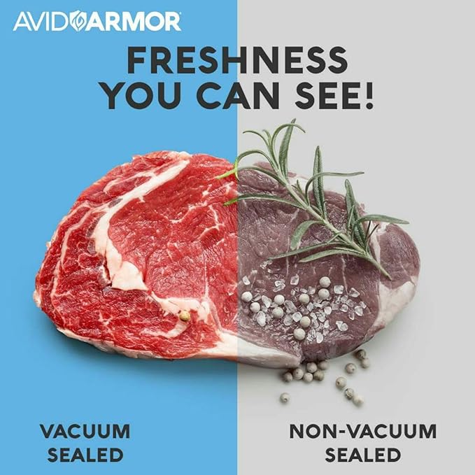 Avid Armor 300 CT Chamber Vacuum Sealer Bags for USV32 – Assorted Sizes (6x10", 8x12", 10x13"), BPA-Free, Reusable, for Food Storage, Sous Vide, and Freezer Preservation
