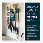 StoreYourBoard 72" Garage Tool Organizer Wall Mount | Garden Tool Organizer System | Heavy Duty Garden Tool Storage Rack for Yard Tools Rakes Shovels 500lbs Garage Organization | 8 PVC Coated Hooks