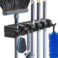 Broom Hanger Wall Mount Broom and Mop Organizer Wall Hanging Garden Tool Organizers Rack Garage Laundry Room Organizations and Storage with Hooks Heavy Duty