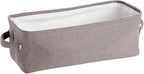 Juvale Rectangular Toilet Paper Storage Basket - Space-Saving Narrow Bathroom Storage Bin - Toilet Paper Organizer & Countertop Bathroom Caddy - Jute Fabric Bin - Gray, 16 x 6 x 5.5 in
