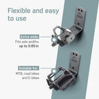 Borgen Bike Wall Mount Pedal Hook for E-Bikes, MTB & Road - Bicycle Wall Mount with Support Brackets and Wall Protection Pads, Suitable as Bike Rack Garage Bike Storage Shed and Bicycle Storage Indoor