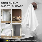 Decorative Suction Cup Hooks, Wreath Hanger, Multi-Purpose Wall Mount for Bathroom, Kitchen, Door, Window, Easy Install 5PCS (Wood Grain)