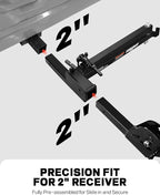 Young 250LBS Swing Away Hitch for Bike Rack and Cargo Carrier Basket, Black