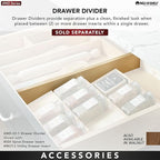 Rev-A-Shelf Natural Maple Right Size Utensil Insert Home Storage Kitchen Organizer 7 Compartment Drawer Accessory, 19 1/4" x 19 1/2", 4WCT-24SH-1