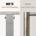 KES Freestanding Towel Rack for Bathroom, Floor Towel Racks for Bathroom with Weighted Base 2-Tier, Double Bath Towel Holder 18/8 Stainless Steel Brushed Finish, BTH231-2