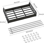 Hanging Pot Rack, 24x13 Inches Pot Hangers for Kitchen, Pan Hanging Rack with 12 S-Shaped Hooks, Vintage Ceiling Mounted Pan Holder for Cookware Storage, Charcoal Grey