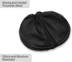 BATTOO Strong Mesh Pop Up Hampers for Laundry, Collapsible Laundry Baskets with Side Pocket Carry Handles for Laundry Room, Bathroom, Kids Room, College Dorm or Travel Black