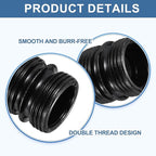 uxcell 4Pcs Metal Rack Connector, 0.87" x 0.98" Wire Shelving Poles Coarse Thread Connector Shelf Holder Connection for Storage Shelf Wire Shelving Unit Replacement Parts, Black