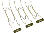 12 Pieces Invisible Vertical Plate Holders - 6 Pieces Plate Hangers for The Wall with 10 Pieces Wall Hooks for Displaying Plates, Platter, Dish (Gold, 6/8/10 Inch) ﻿