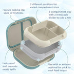 Bentgo Chill Max Leak-Proof XL Lunch Box - Included Ice Pack Keeps Food Cold; 5-Cup Capacity for Adults & Ages 8+, 3 or 4 Compartment Bento Box, BPA-Free, Dishwasher Safe (Bone & Glacier Blue)