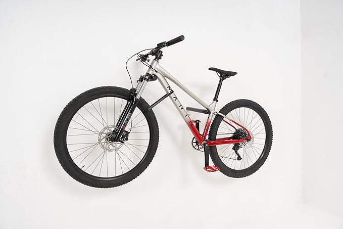 SELVA Rack - Wooden Wall Mount for Bicycle. in Different Sizes and 3 Colors: Natural, Black and White (Black, 15" 3/4)