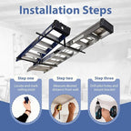 Double Kayak/Ladder Ceiling Storage Rack, 10"-18" Adjustable Ceiling Rack, 30" Bar Length Holds 200 lbs Ideal for Kayak, Ladder, Surfboard, Snow boar Overhead Hanger (Double Side)