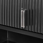 ARIEL Milan Bathroom Wall Cabinet 31" H x 23.1" W x 8" D - Open Shelf - Black