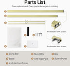 KES Standing Towel Rack with Marble Base, 2-Tier Towel Stand for Bathroom Floor, Upgrade Steady Design, T-Shaped Towel Drying Rack Gold, SUS304 Stainless Steel, Brushed Gold Finish, BTH217-BZ