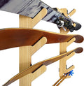 Grassracks Bamboo Ski Rack - Indoor Horizontal Ski Wall Mount Hallsteiner Series - Masterfully-Crafted Premium Indoor Ski Display Wall Hanger (4 or 5 Pairs of Skis, Bamboo)