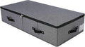 AMJ Extra Length Under Bed Storage Organization Containers for Shoes, Clothing, Bedding, 35.5 x 16.5 x 7“, Black Gray