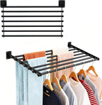 Wall Mounted Drying Rack, 43 Inches Wall Laundry Drying Rack Collapsible Indoor Clothes Drying Rack for Hanging Clothes