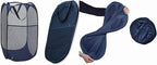 2 Pack Mesh Laundry Hampers, Pop Up Laundry Baskets, Collapsible Clothes Storage Bins for Bedroom, Dormitory, Apartment, Grey+ Navy Blue