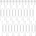 Hotop 12 Pieces Plate Hangers for Wall Stainless Steel Wire Invisible Heavy Duty Plate Hangers Display Holders with 12 Pieces Hooks for Wall Decorative(6 Inch,Silver)