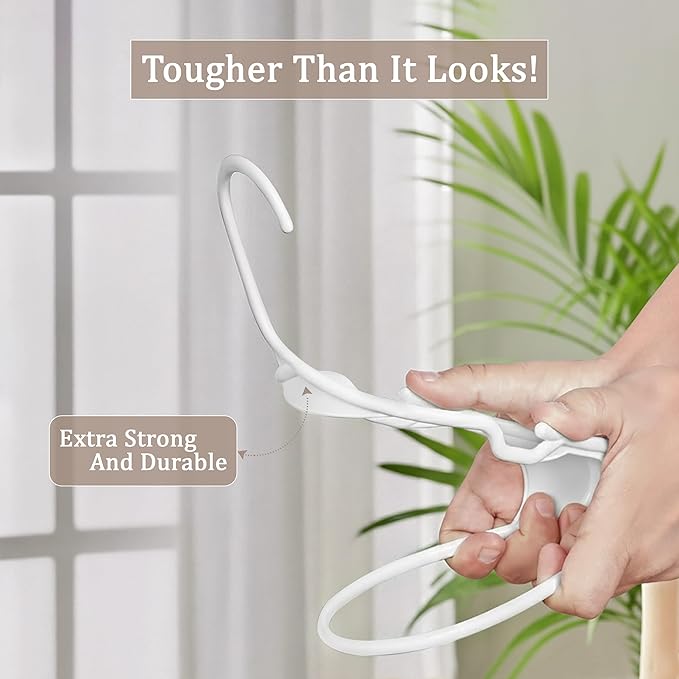 Utopia Home Plastic Hangers 200 Pack - Perfect Space Saving Clothes Hanger - Durable and Strong - Perfect Closet Organizers with Shoulder Grooves (White)